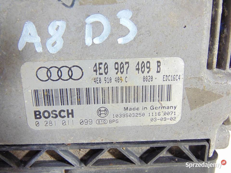 KOMPUTER SILNIKA AUDI A8 D3 40 TDI 4E0907409B wielkopolskie