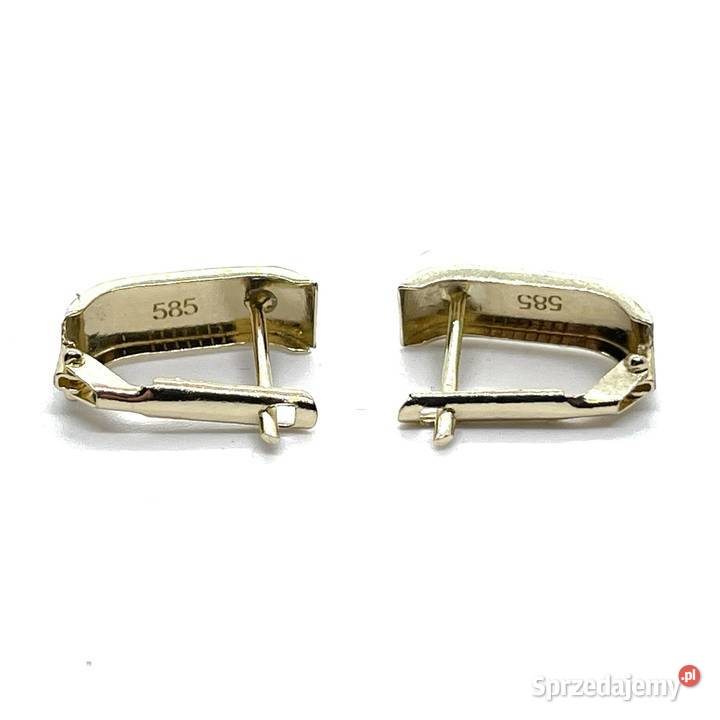Nowe Złote Kolczyki Próby 585 158g Zapięcie złoto Kolczyki Elbląg sprzedam
