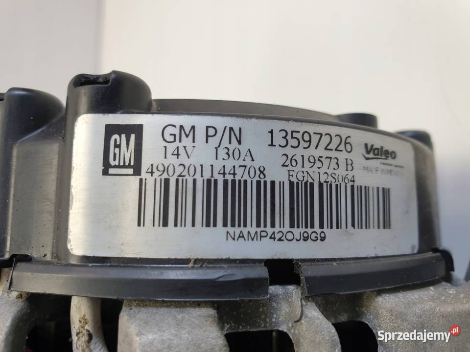 Opel Mokka 16 16V ALTERNATOR 13597226 130A Janów