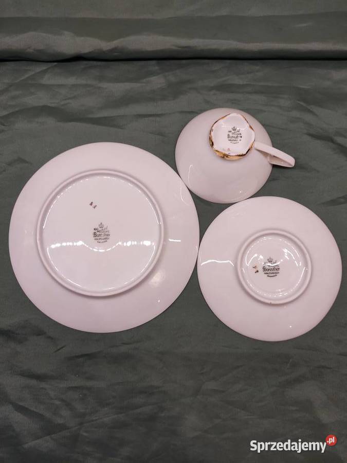 Filiżanka ze spodkiem i talerzykiem porcelana opolskie Głuchołazy sprzedam