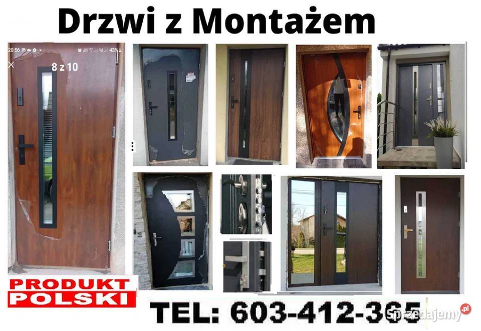 Drzwi zewnętrzne z MONTAŻ EM wejściowe bloki Drzwi zewnętrzne