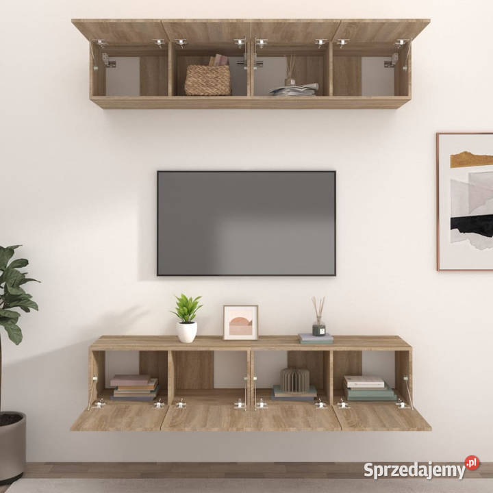 Ścienne szafki TV 4 dąb sonoma 80x30x30 Warszawa