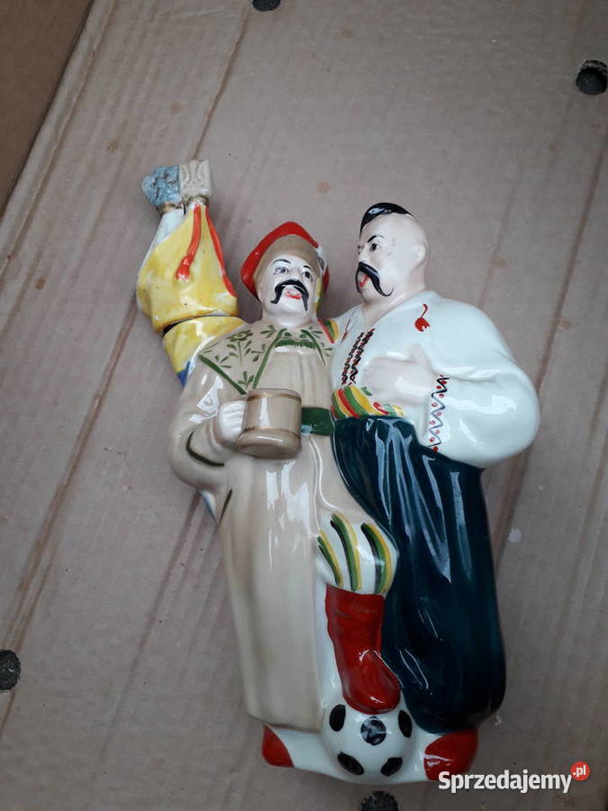 Kozaki pijaki figurka ceramiczna karafka