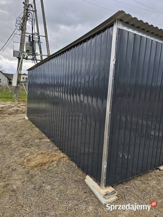 Garaż blaszany 3x5 RAL jednospadowy brama małopolskie Jodłownik