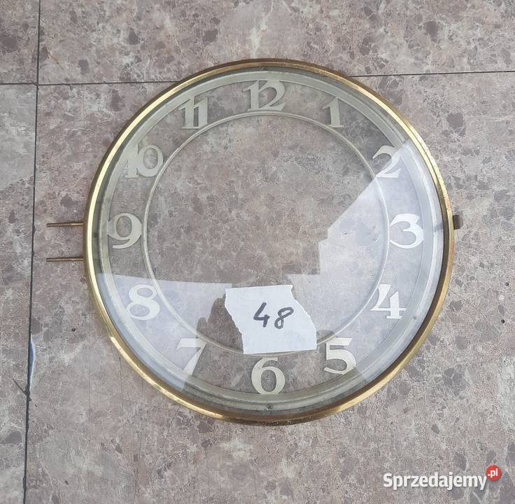 48 Tarcza cyferblat starego zegara ramka szkło wypukłe 180mm