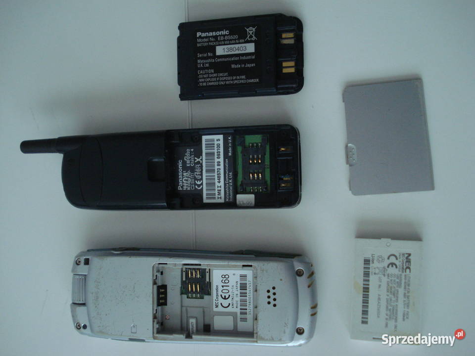 NEC E313 Panasonic G520 telefony kolekcjonerskie