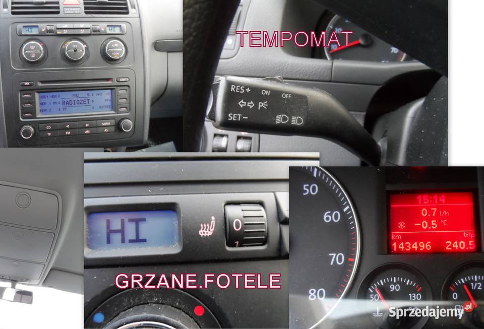 VOLKSWAGEN TOURAN 16102 MPiPrzebieg 143 kurtyny powietrzne Nowe Brzesko