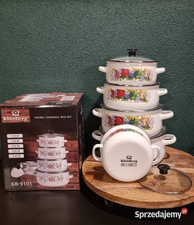 Garnki emaliwane różne wzory Pozostałe mazowieckie Warszawa sprzedam