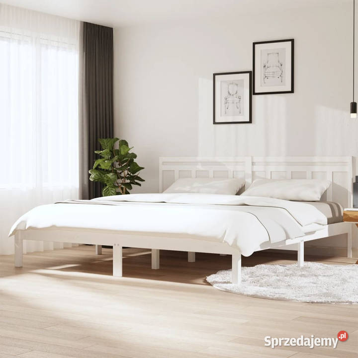 Rama łóżka biała lite drewno sosnowe 200 x 200 Warszawa sprzedam