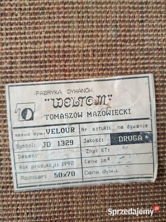 Dywanik gobelin na ścianę prl słoneczniki Weltom zachodniopomorskie Choszczno