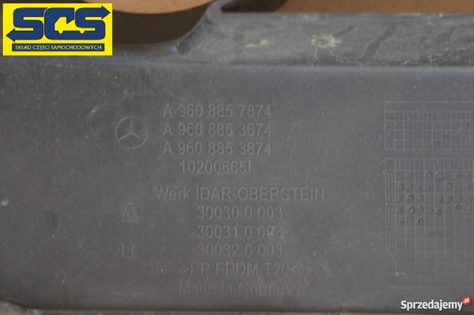 MERCEDES ACTROS MP4 RAMKA HALOGENU LEWA Bieleń