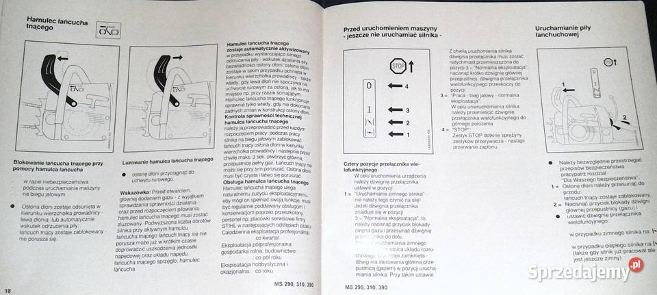 STHIL MS 290 310 390 Montaż obsługa eksploatacja Chełm sprzedam
