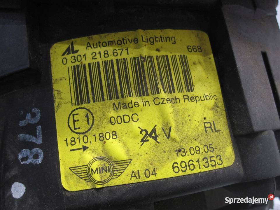 MINI COOPER I lampa prawa przód 6961353 Lampy przednie