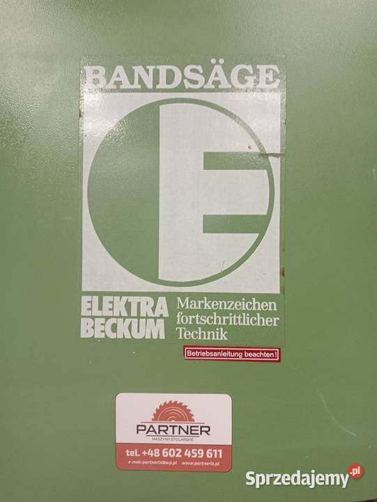 Piła taśmowa Pionowa Elektra Becum Wejherowo
