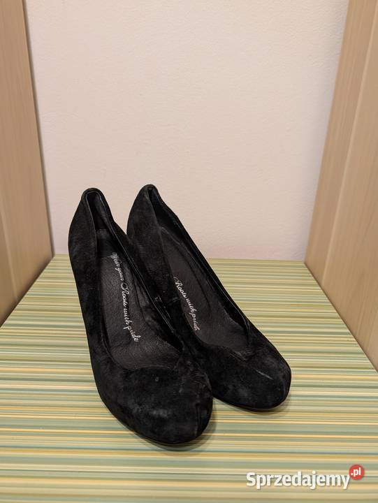 Buty czarne na obcasie 37 Czółenka Gorlice sprzedam