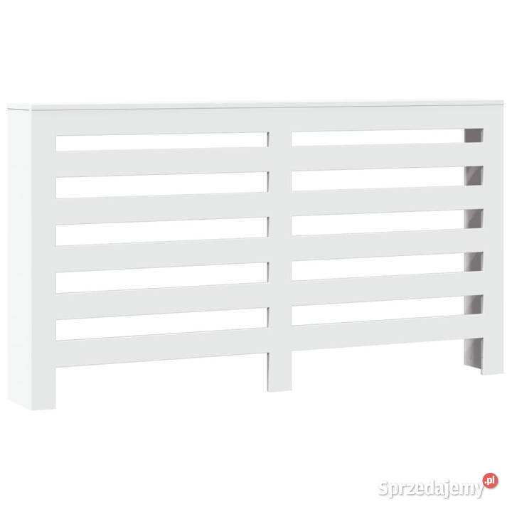 Osłona na grzejnik biała 149x20x82 materiał