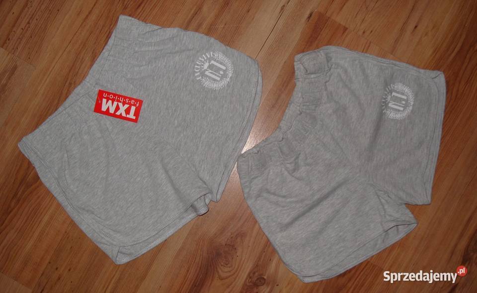 TXM Szare NOWE 2spodenki szorty r164 Rawicz