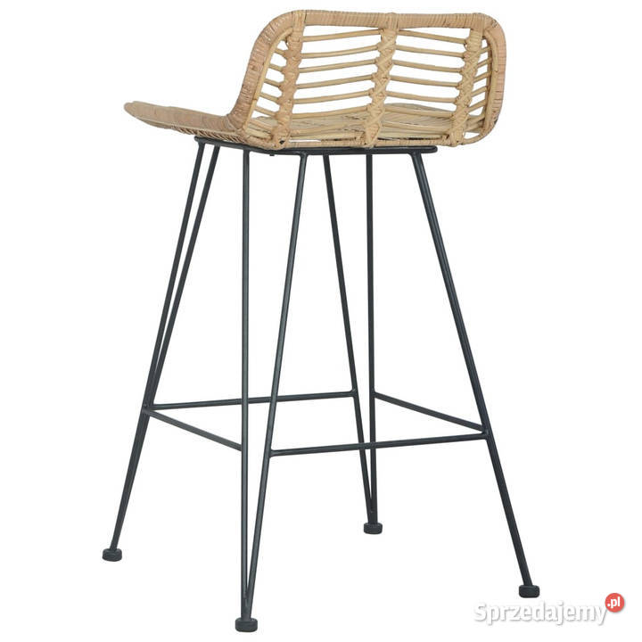 Krzesła barowe 2 naturalny rattan WM285232 Warszawa sprzedam