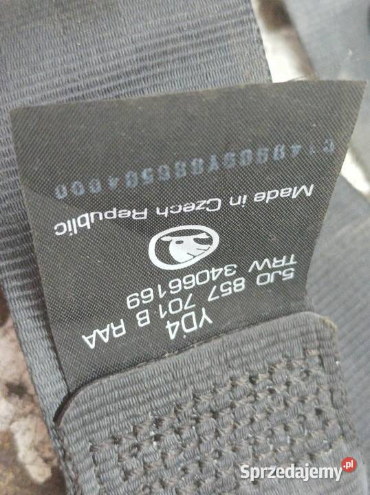 PAS BEZPIECZEŃSTWA LEWY PRZÓD KIEROWCY Skoda