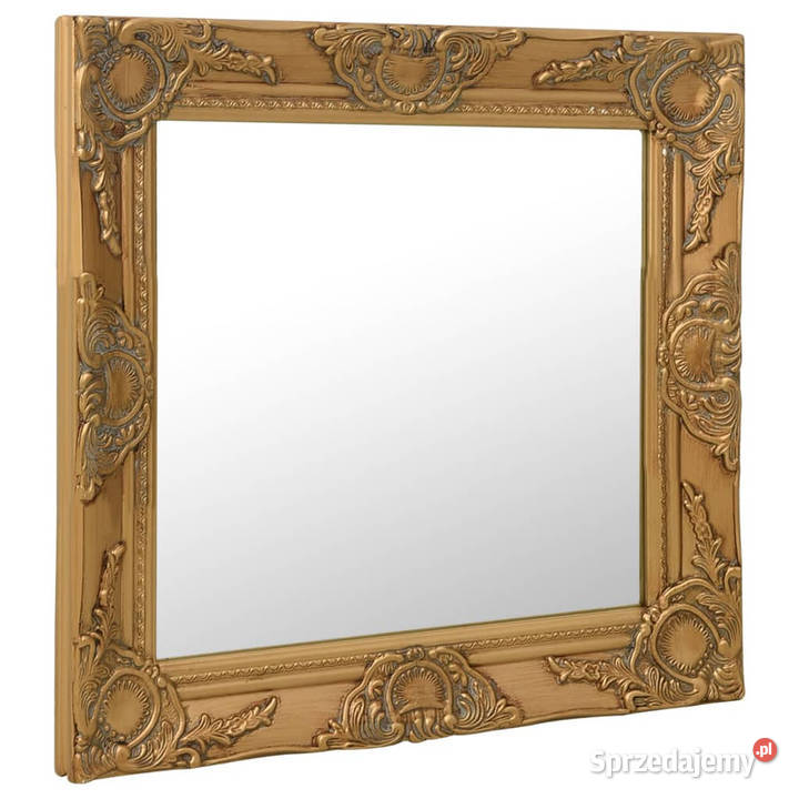Lustro ścienne w stylu barokowym 50x50 złote