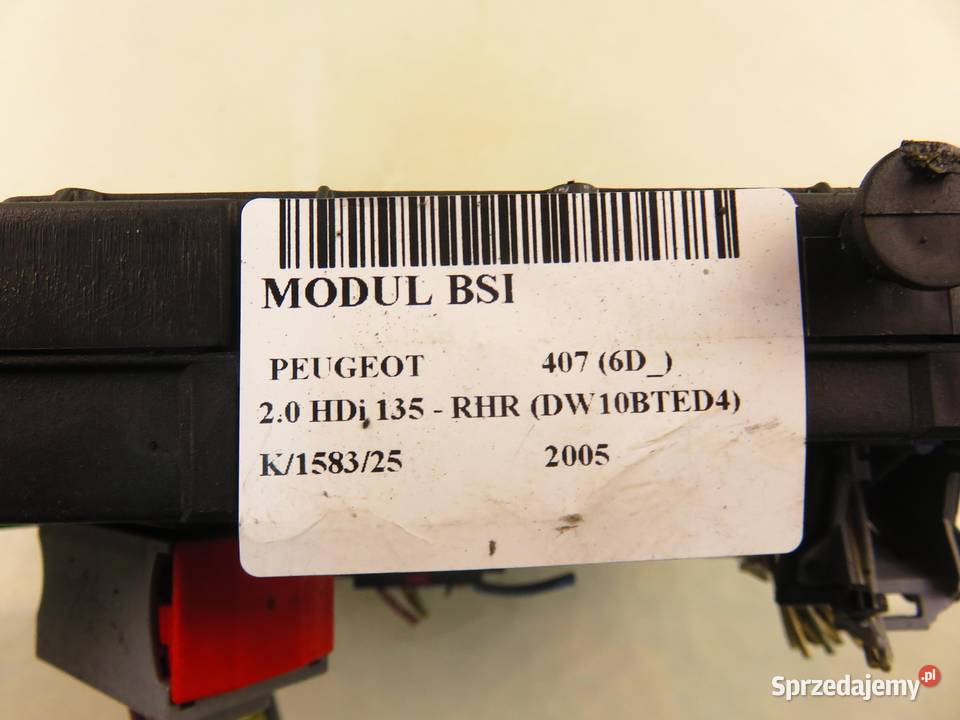 BSI PEUGEOT 407 20 HDi 9655221180 S120104600I