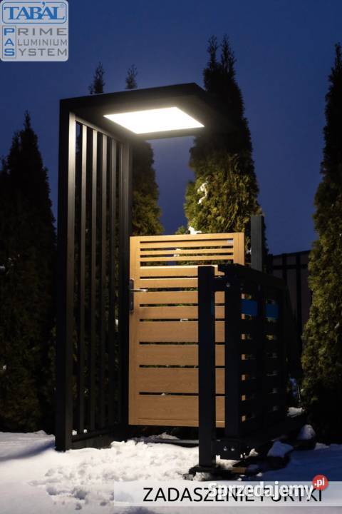 Aluminiowe zadaszenie furtki oświetlenie LED lubelskie