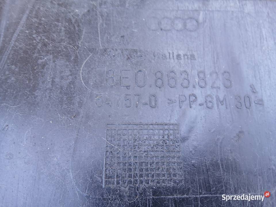 Osłona dolna pod silnik 8E0863823 AUDI A4 B6 B7 osobowe Szczerbice