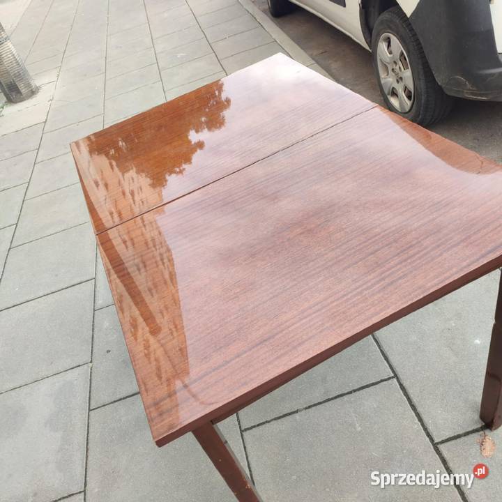 Stary rozkładany stół z okresu PRL Vintage Warszawa