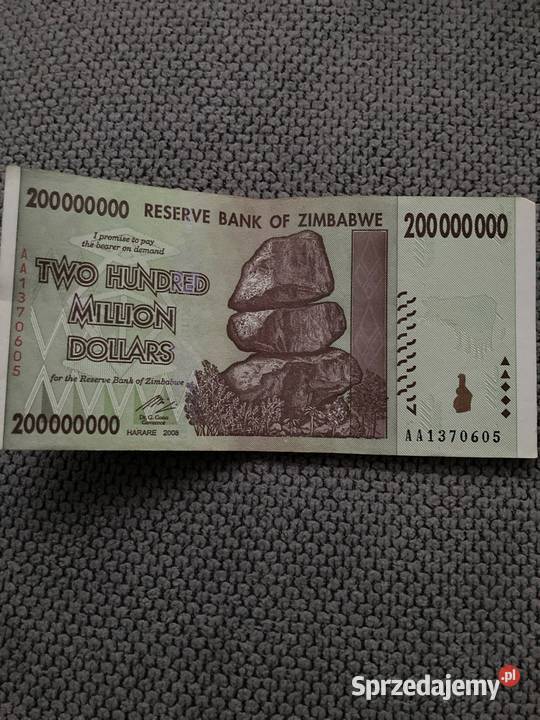 200000000 Dollars Zimbabwe sprzedam