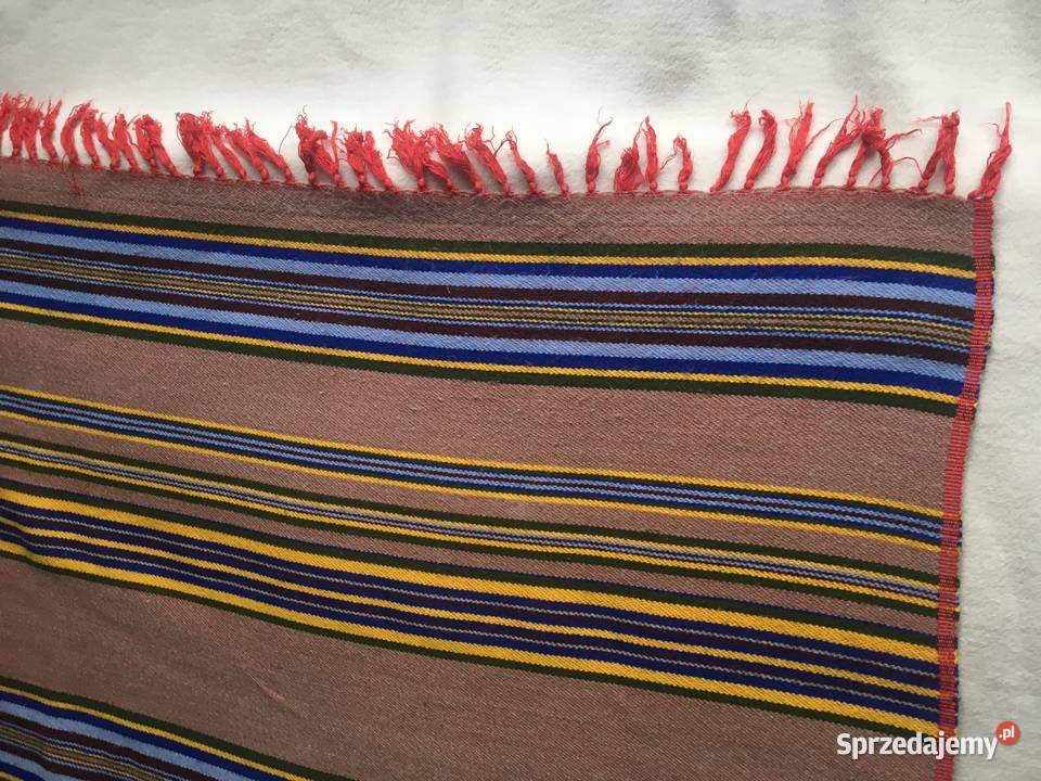 PRL nakrycie narzuta pled ładne kolory zachodniopomorskie Kołobrzeg