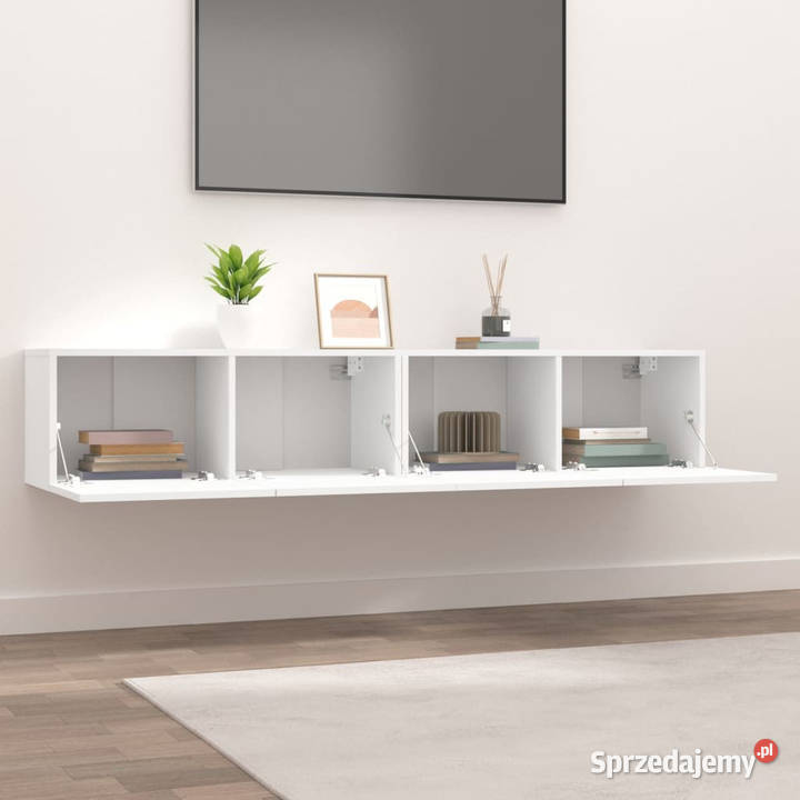 Ścienne szafki TV 2 białe 80x30x30 WM804535