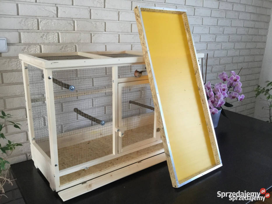 Klatka woliera drewniana ptaków egzotycznych Zwierzęta śląskie Myszków sprzedam