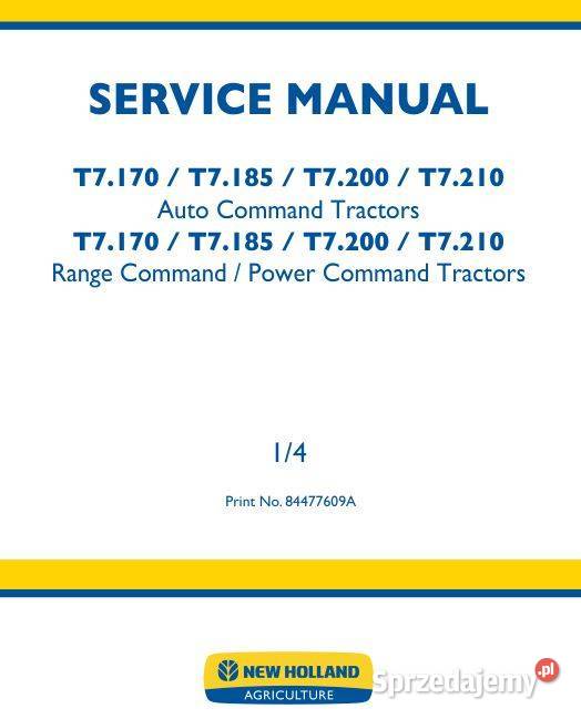 Holland T7170 T7185 T7200 T7210 instrukcja Kielce