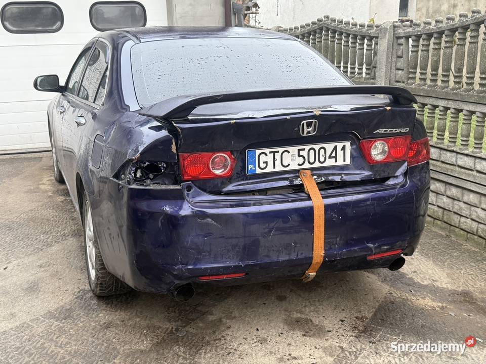 Honda Accord VII sedan uszkodzony tył 4/5 Grodzisk Wielkopolski