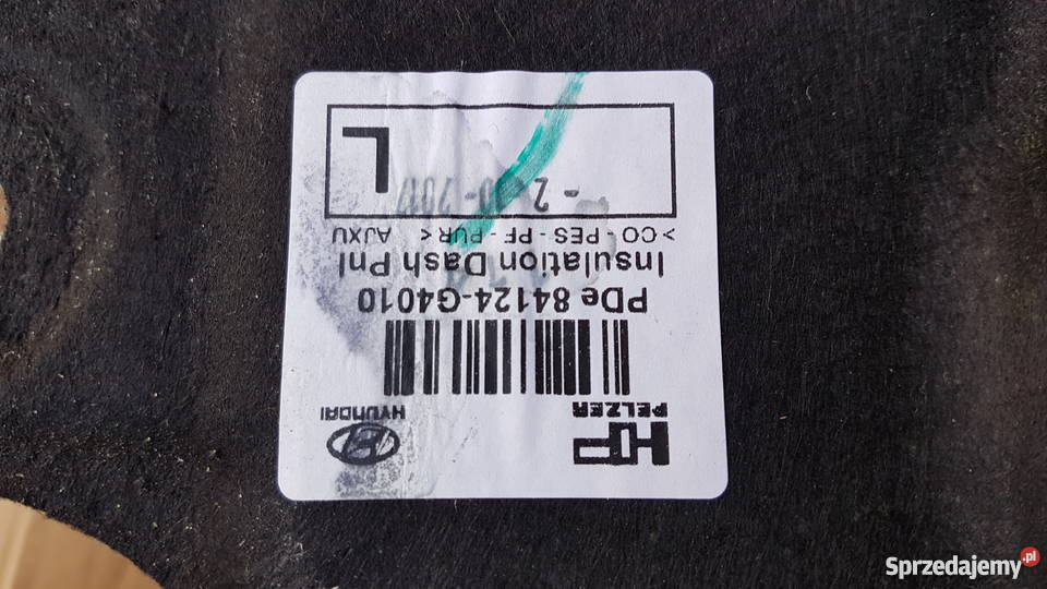 Hyundai i30 III wygłuszenie zewnętrze ściany Rok produkcji 2017 Legnica