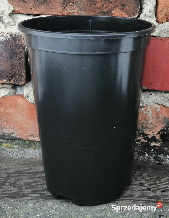 Doniczki wysokie czarne produkcyjne 14 2L do róż Siewierz