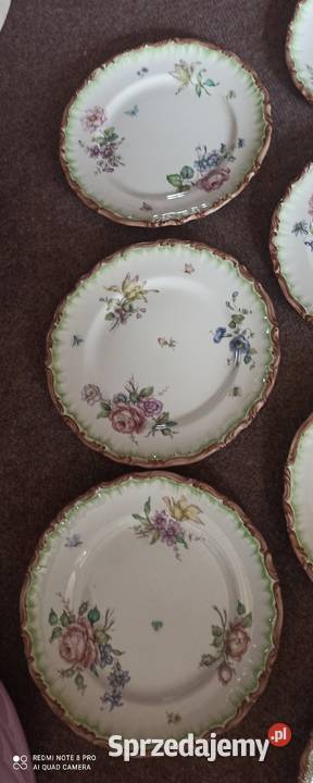 Talerz ręcznie zdobiony Sygnowany Aina Wedin Gdańsk