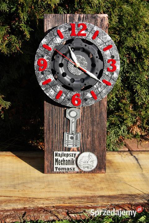 Zegar z wahadłem Motoryzacja Loft Patyna Dębica