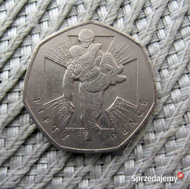 Wielka Brytania 50 Pensów 2006r Akt Bohaterstwa sprzedam