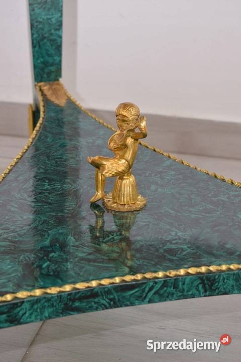 Królewski Drewniany Stół Vintage Malachit Kolor Kraków