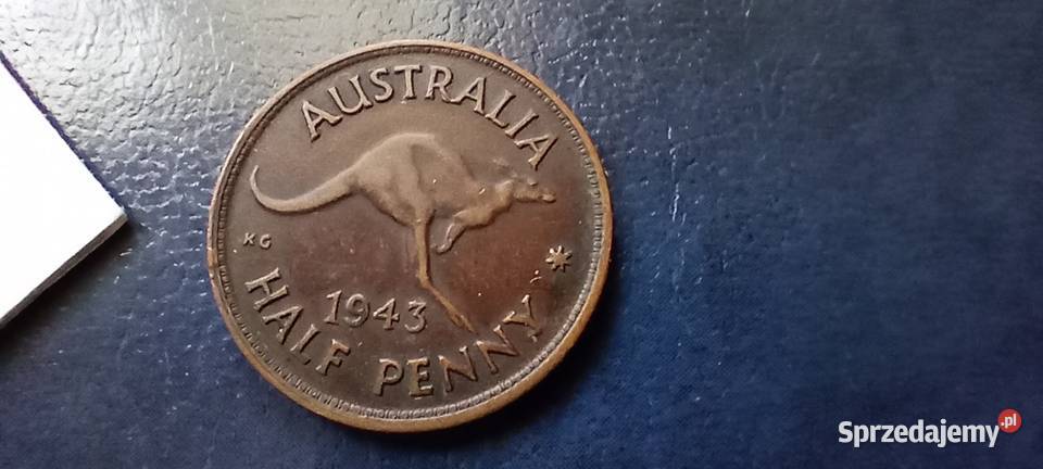 Stare monety 12 pens 1943 Australia Lesko