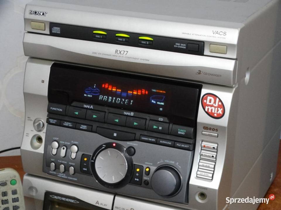Wieża Sony HCDRX77 pilot mocna WYSYŁKA podkarpackie Jasło