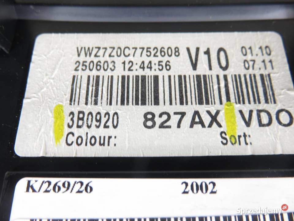 LICZNIK VW PASSAT B5 FL Variant 3B6 19 TDI AWX Liczniki i zegary