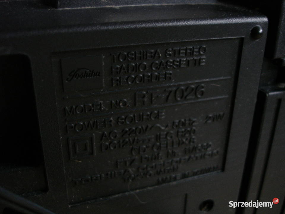 Radiomagnetofon TOSHIBA RT7026 Zielona Góra