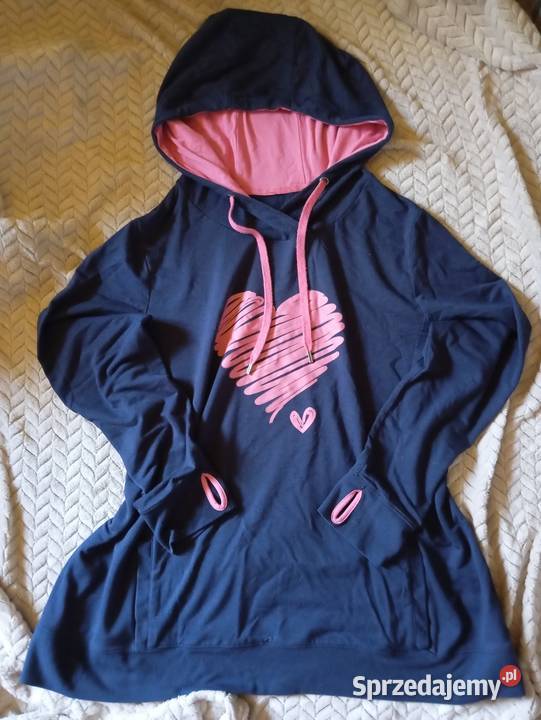 Granatowa bluza z kapturem 4XL Plus Size różowe Gorzów Wielkopolski