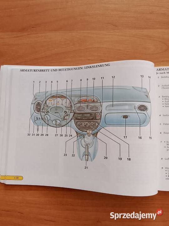 Renault Megane 1 1997 r książka obsługi Szprotawa