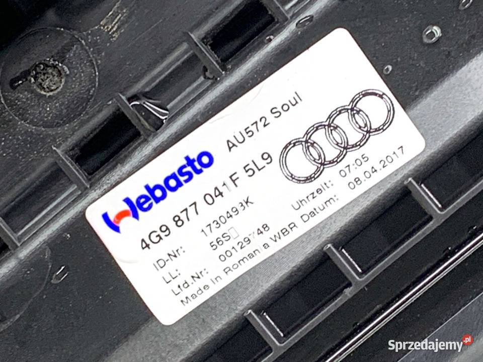 SZYBERDACH AUDI A6 C7 Kombi 1118 4G9877041F DACH osobowe