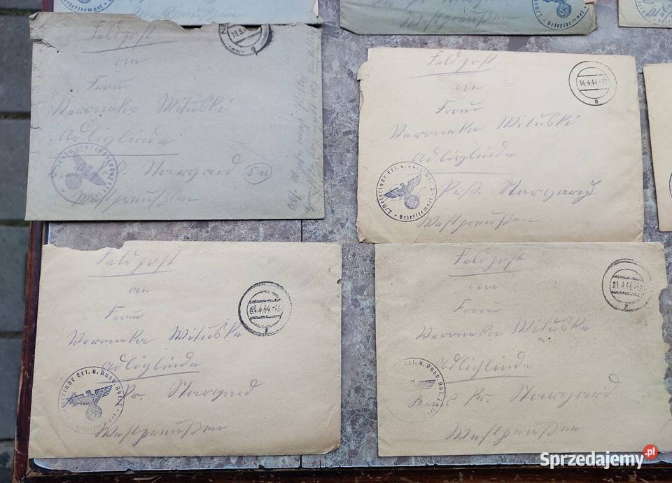 Zestaw 14 listy 2WŚ 194344r Feldpost Filatelistyka Tczew sprzedam