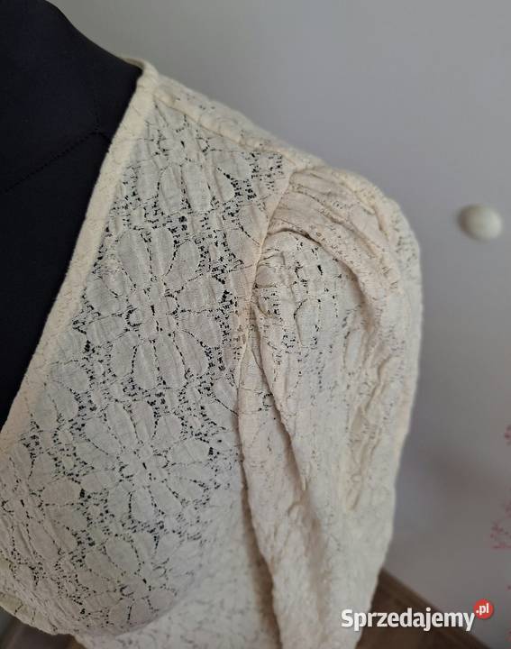 Ażurowa koronkowa bluzka z długim rękawem Rozmiar 36(S) Kraków