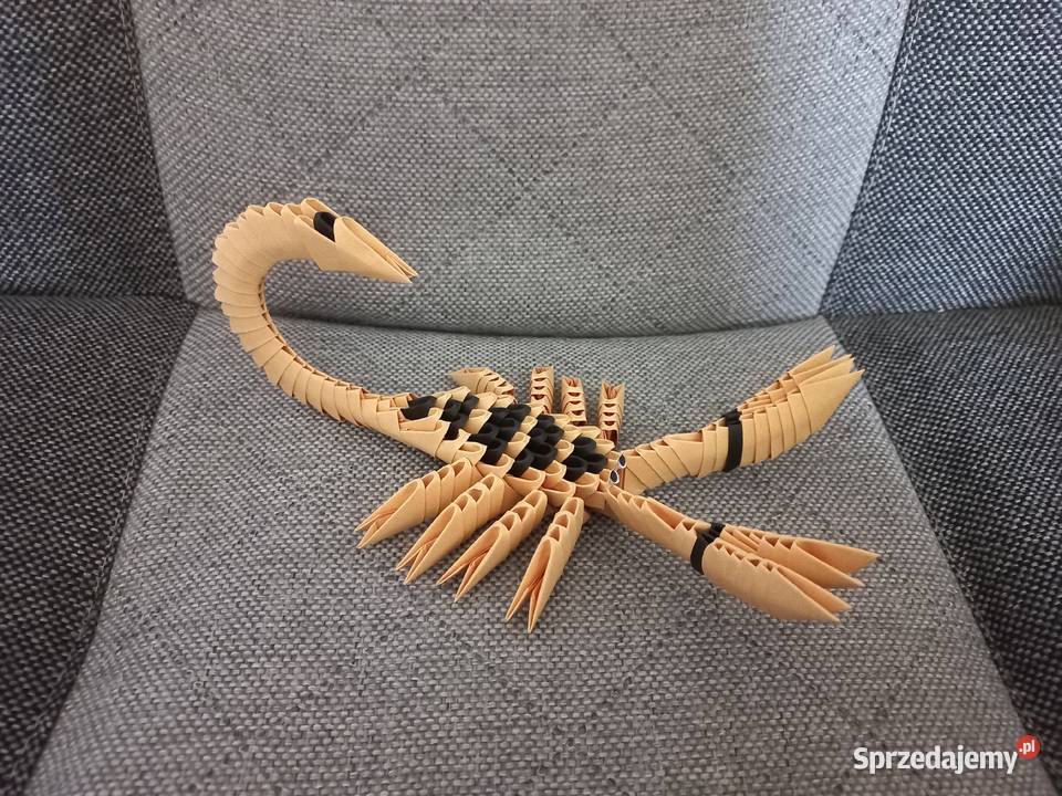 Skorpion pajęczak rękodzieło origami prezent lubelskie Puławy